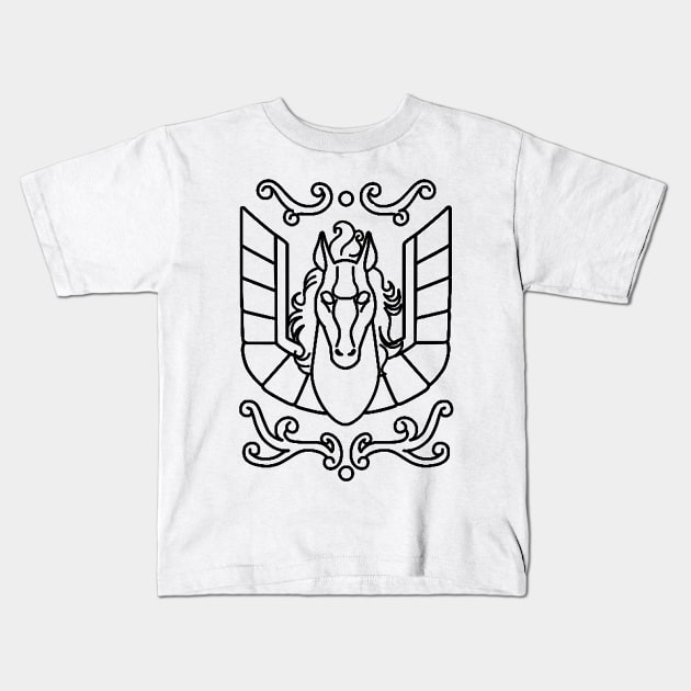 Pegasus Logo in Saint Seiya Kids T-Shirt by ManimeXP